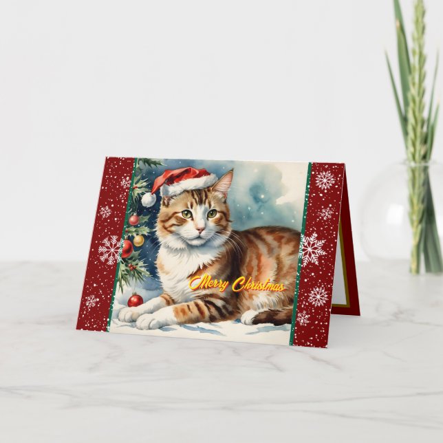 Beautiful Christmas Holiday Modern Collection Card (Front)