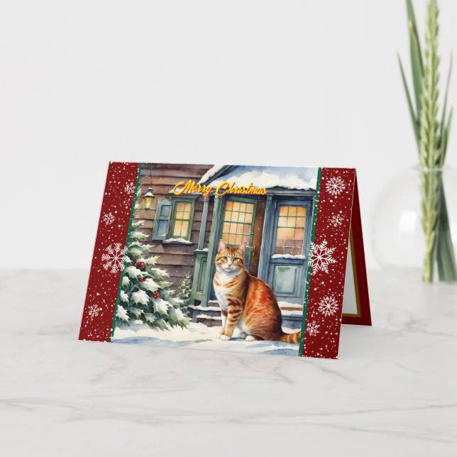 Beautiful Christmas Holiday Trendy Collection Card (Front)