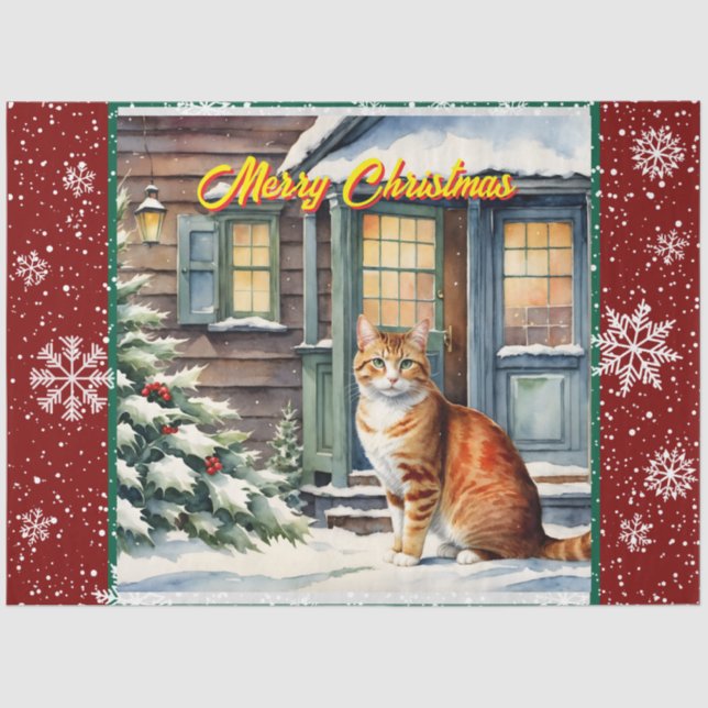 Beautiful Christmas Holiday Trendy Collection Tissue Paper (Front)