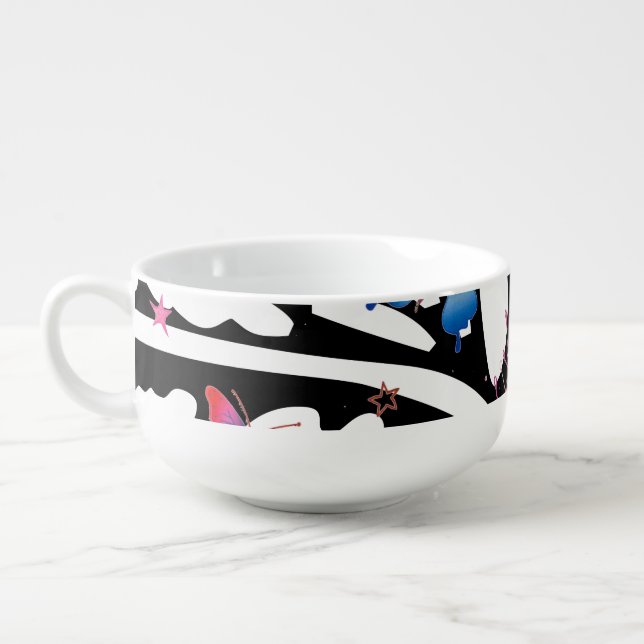 Beautiful Christmas Home butterfly photos designs Soup Mug (Right)