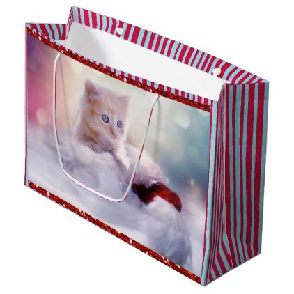 Beautiful Christmas Kitten Gift Bag