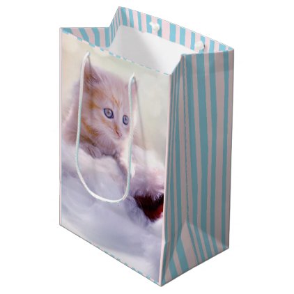 Beautiful Christmas Kitten Gift Bag