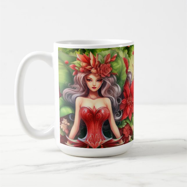 Beautiful Christmas Lady Mug (Left)