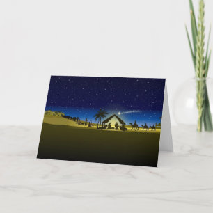 beautiful Christmas nativity image Holiday Card