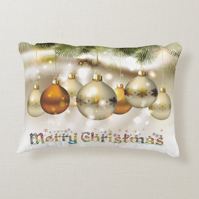 Beautiful Christmas Ornaments Pillow (Back)