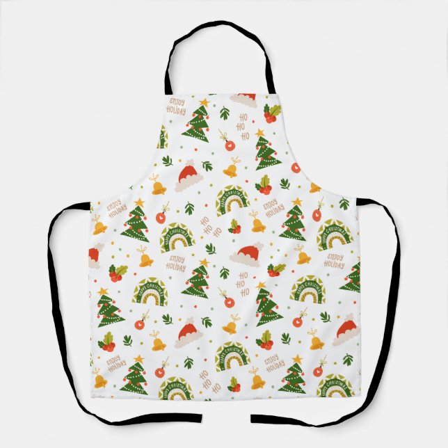 Beautiful Christmas Pattern     Apron (Front)