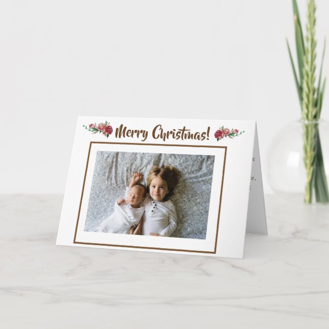 Beautiful Christmas Personalized Photo Postcard (Front)