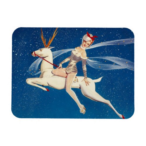 Beautiful Christmas Pin Up Girl Flexible  Magnet