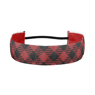 Beautiful Christmas Red Buffalo Plaid Athletic Headband