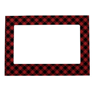 Beautiful Christmas Red Buffalo Plaid Magnetic Frame