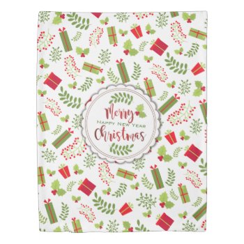 Beautiful Christmas Script Gifts Duvet Cover by ChristmaSpirit at Zazzle