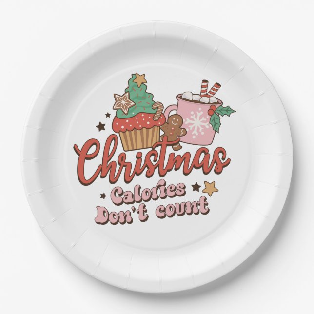 Beautiful Christmas Table Ware Paper Plates (Front)