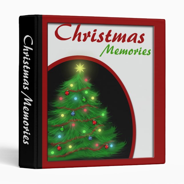 Beautiful Christmas Tree Holiday Memories Binder (Front/Spine)