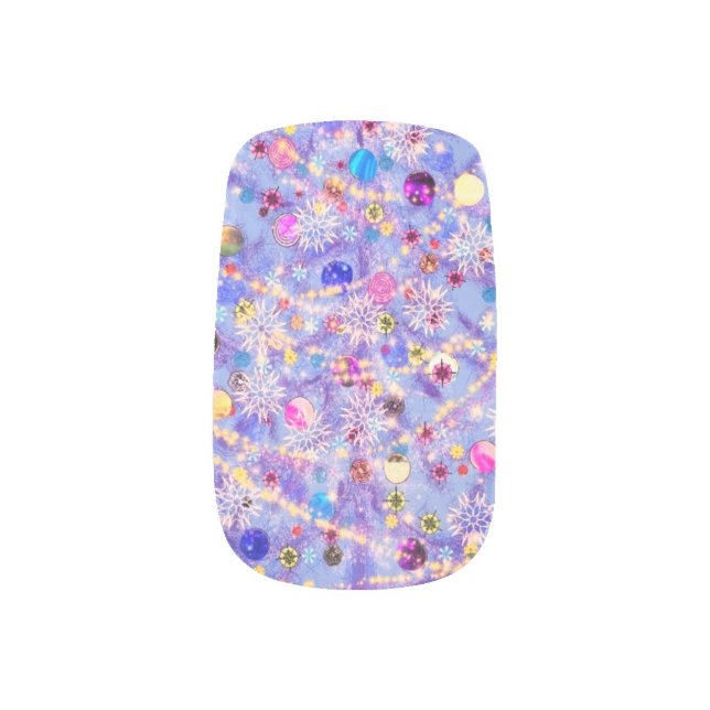 Beautiful Christmas Tree Nail Art (Right Thumb)