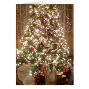 Beautiful Christmas Tree Traditional Greeting Cards