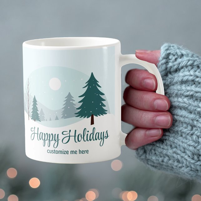 Beautiful Christmas Trees Personalized Winter Coffee Mug (Creator Uploaded)