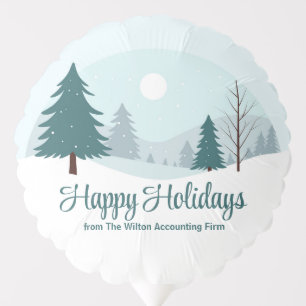 Beautiful Christmas Trees Winter Holiday Party Balloon