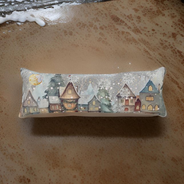 Beautiful Christmas Village Snow  Body Pillow (Creator Uploaded)