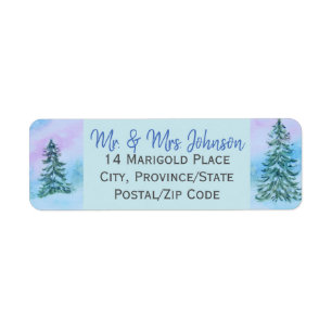 Beautiful Christmas Winter Return Address Labels