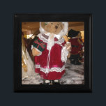 Beautiful Christmas with Love Have a Nice Day and Gift Box<br><div class="desc">Small Tile Gift Box</div>