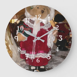 Beautiful Christmas with Love Have a Nice Day Large Clock