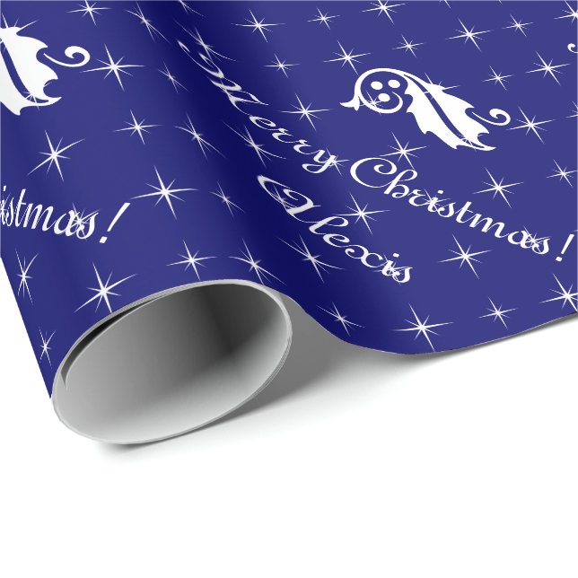 Beautiful Christmas wrapping paper with sparkles (Roll Corner)