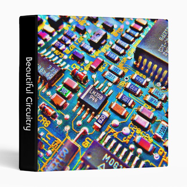 Beautiful Circuitry (1in) 3 Ring Binder (Front/Spine)