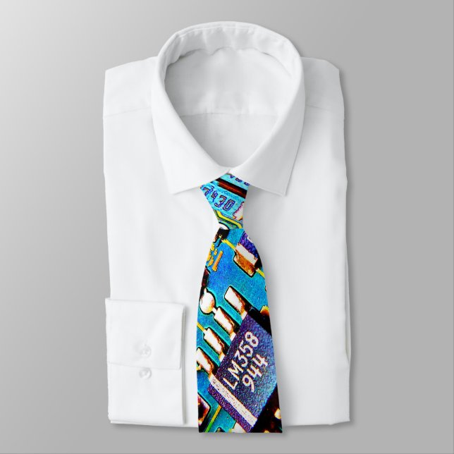 Beautiful Circuitry Neck Tie (Tied)