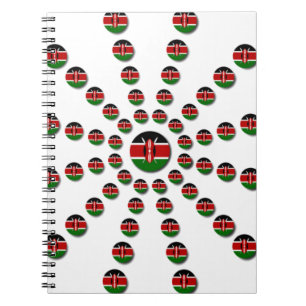 Beautiful Circular Kenyan Flag: A Radial Design Notebook