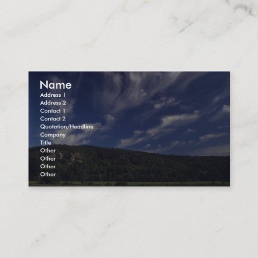 Customizable Beautiful Cirrus Business Card Templates