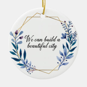 Beautiful City Godspell quote ornament