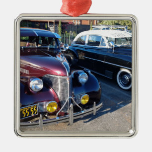 Beautiful Classic Cars at the Car Show Metal Ornament