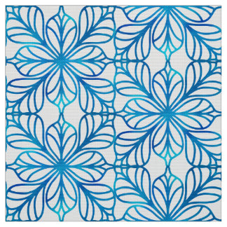 Beautiful & classic indigo blue and white pattern fabric