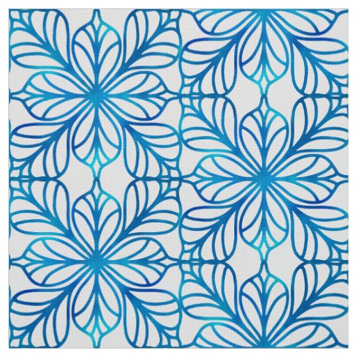Beautiful & classic indigo blue and white pattern fabric