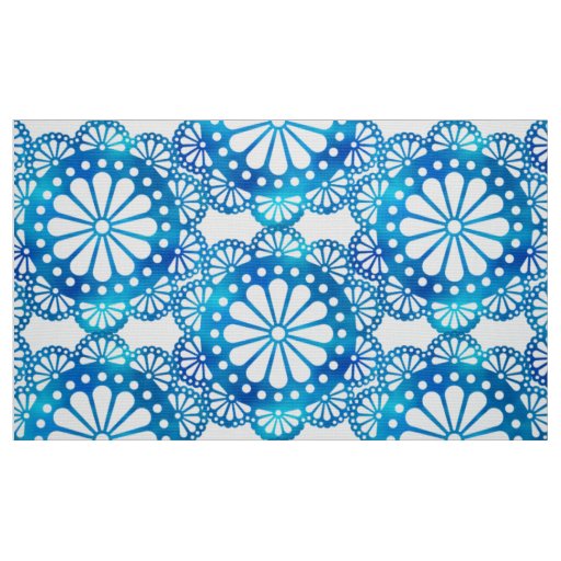Beautiful & classic indigo blue and white pattern fabric