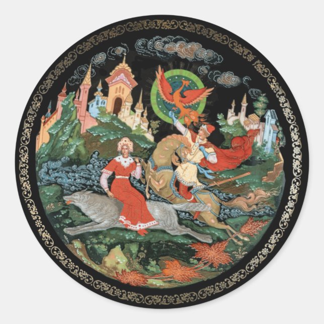 Beautiful  classic round sticker (Front)