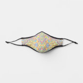 Beautiful Classy Aqua Blue Pink Purple Paisley Art Premium Face Mask (Front)