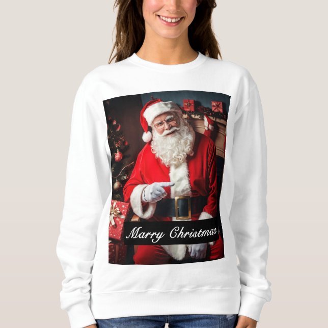 Beautiful classy  Christmas customized T-Shirt . Sweatshirt (Front)