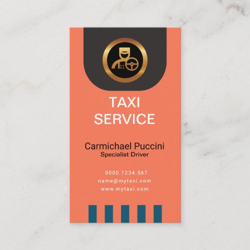 Beautiful Classy Slick Upscale Taxi Service Business Card