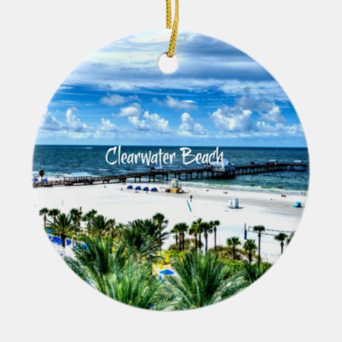 Beautiful Clearwater Beach Florida Ceramic Ornament