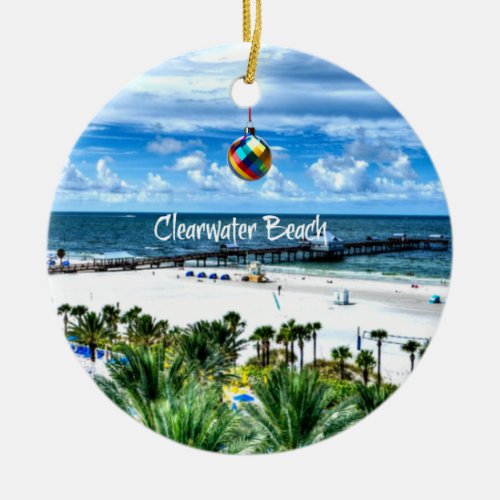 Beautiful Clearwater Beach Florida Ceramic Ornament