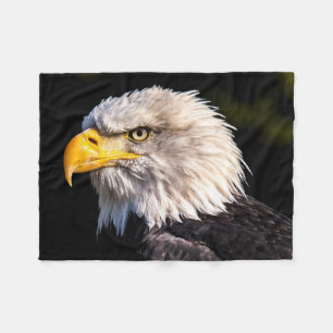 Beautiful Close-up Bald Eagle picture Fleece Blanket