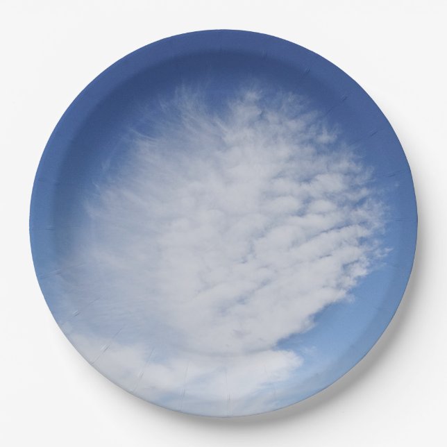 Beautiful cloud paper plates (Front)