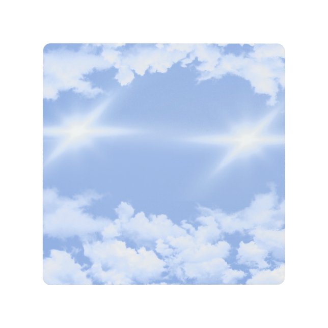 beautiful clouds metal print (Front)