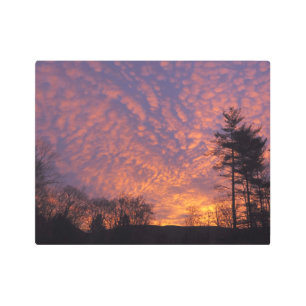 Beautiful Clouds Sunrise Sky Metal Print