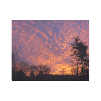 Beautiful Clouds Sunrise Sky Metal Print