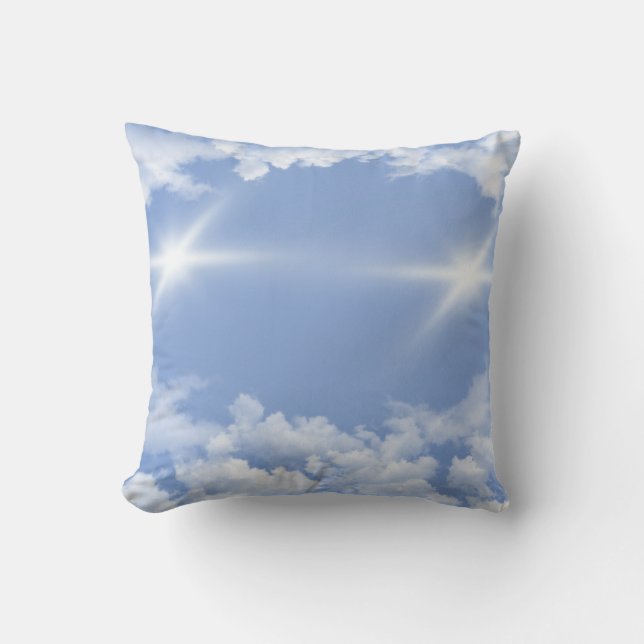 beautiful clouds throw pillow (Front)
