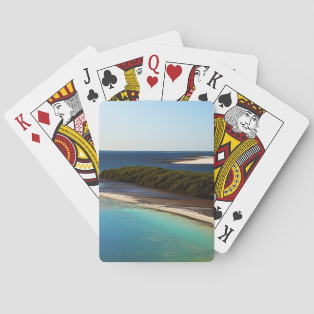Beautiful coastal front image poker cards (Back)