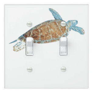 Beautiful Coastal Painted Sea Turtle Light Switch Cover