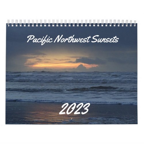 Beautiful Coastal Washington Ocean Sunset Photo Calendar